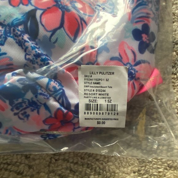 NWT Insulated Beach Tote - Party Like a Lobstar - Picture 4 of 4